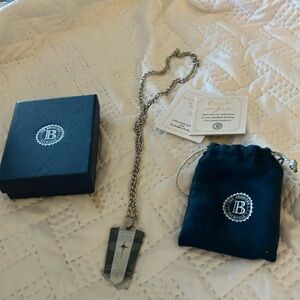 Men’s necklace from The Bradford exchange with sapphire stone